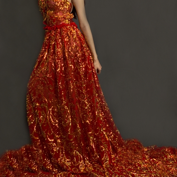 CHARLOTTE Lehenga Saree Inspired Wedding Gown Set - Picture 5 of 11